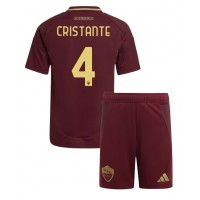 Stroje piłkarskie AS Roma Bryan Cristante #4 Koszulka Podstawowej dla dzieci 2024-25 Krótki Rękaw (+ szorty)